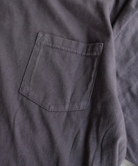 Used Stussy Logo Print Pocket S/S Tee Charcoal 04-514