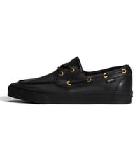 VANS 2-Eyelet Boat Shoe Leather Black