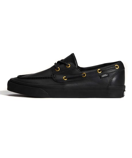 VANS 2-Eyelet Boat Shoe Leather Black