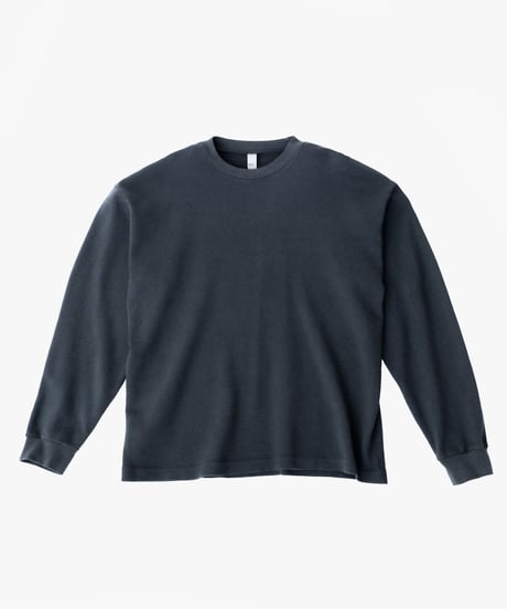 Los Angeles Apparel Garment L/S Heavy Thermal Crew Neck Dolphin Blue