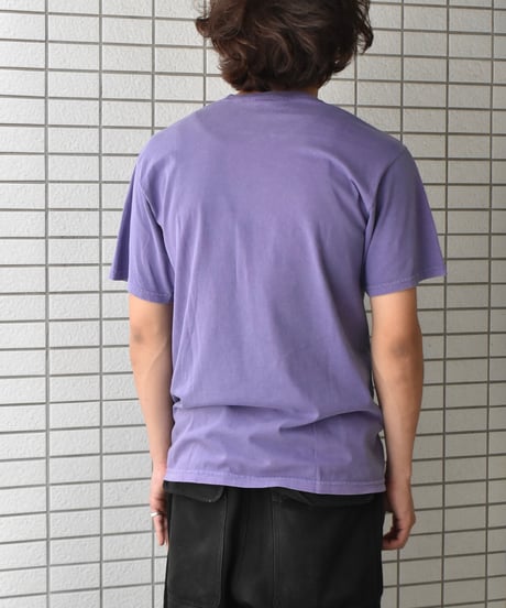 Used Stussy Logo Print S/S Tee Purple 04-519