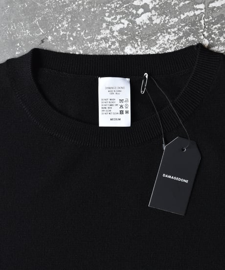Damagedone High Gauge Merino Wool Knit Crew