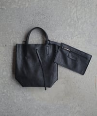 MARLON FIRENZE Calf Leather Mini Shopper Bag Nero
