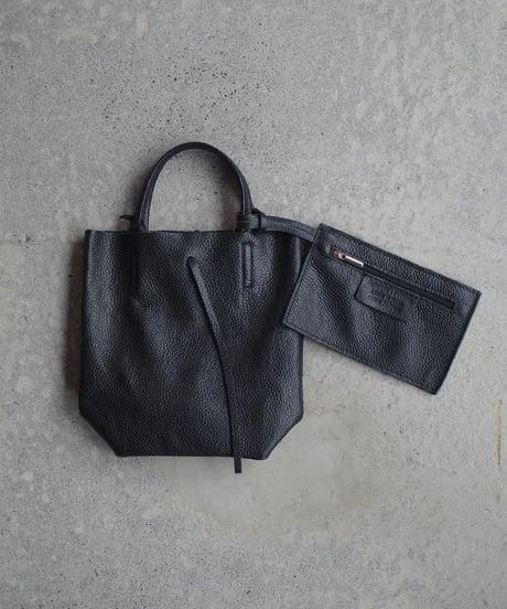 MARLON FIRENZE Calf Leather Mini Shopper Bag Nero