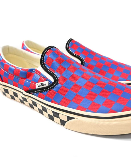 VANS Classic Slip-On Checkerboard Red/Blue