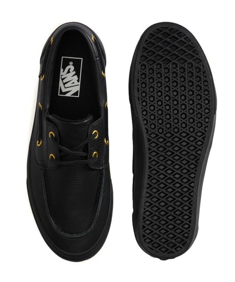VANS 2-Eyelet Boat Shoe Leather Black