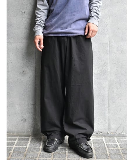 Los Angeles Apparel Cotton Poplin Wide Leg Pants Black