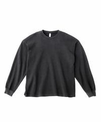 Los Angeles Apparel Garment L/S Heavy Thermal Crew Neck Vintage Black
