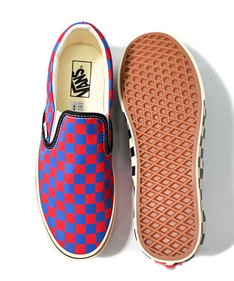 VANS Classic Slip-On Checkerboard Red/Blue