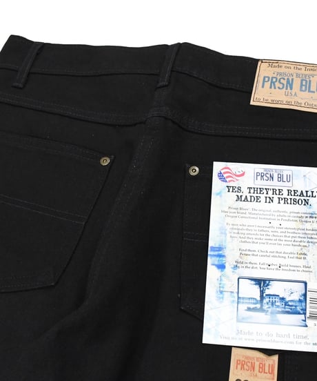 Prison Blues Double Knee Work Jean Black