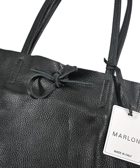 MARLON FIRENZE Calf Leather Shopper Bag Nero