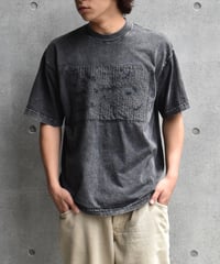 Los Angeles Apparel Garment Dye Damaged S/S Tee Carbon Black