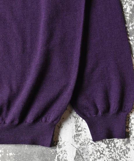 Used Wool Knit Polo -2 #Made in Italy