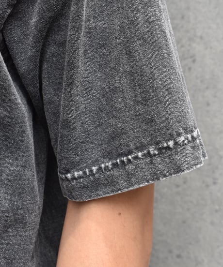 Los Angeles Apparel Garment Dye Damaged S/S Tee Carbon Black
