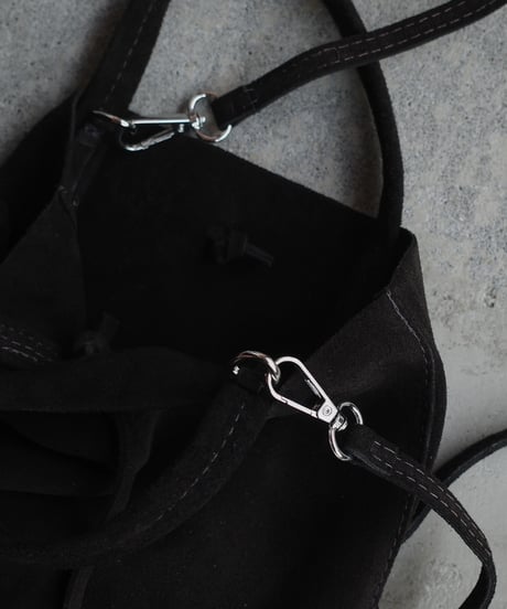 MARLON FIRENZE Calf Leather Mini Shopper Bag Cioccolato Suede
