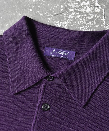 Used Wool Knit Polo -2 #Made in Italy