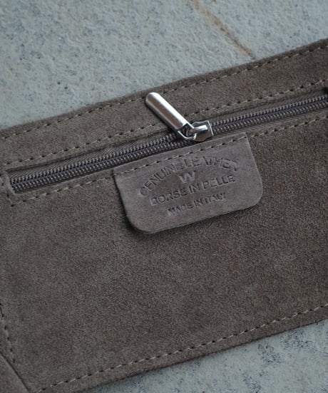 MARLON FIRENZE Calf Leather Mini Shopper Bag Taupe Suede