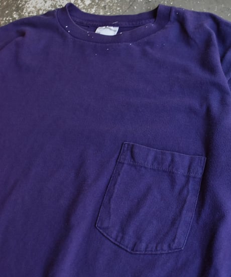 Used Gap Pocket T-shirt Made in USA Purple 04-531