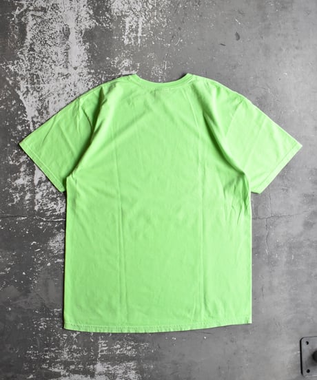 Used Stussy Logo Print S/S Tee Neon 04-517