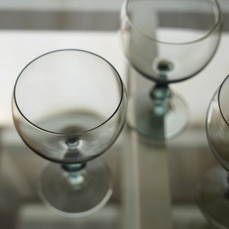 dropstem glass: 丸(SG)／ワダコーヘー