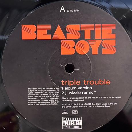 Beastie Boys / Triple Trouble (12")