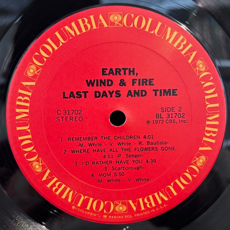 Earth, Wind & Fire / Last Days And Time (LP)