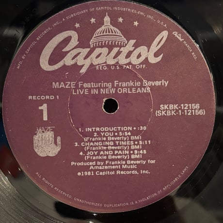Maze Featuring Frankie Beverly / Live In New Orleans (2LP)