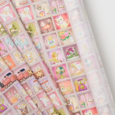 【限定商品】"TOYナイトボックス - カラフル　ピンク"　コットンシーチング　DP-4872-1D