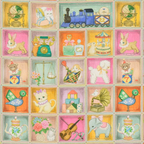 "TOYナイトボックス - カラフル"　コットンローン　DP-4440-11