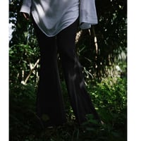NO.103  BELL PANTS RIB <RANDOM RIBS 白/黒＞