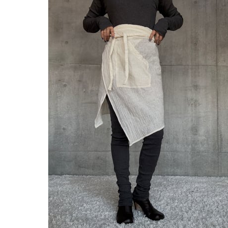 NO.86  COTTON SILK RIBBED SLIM PANTS  濃灰(無地)