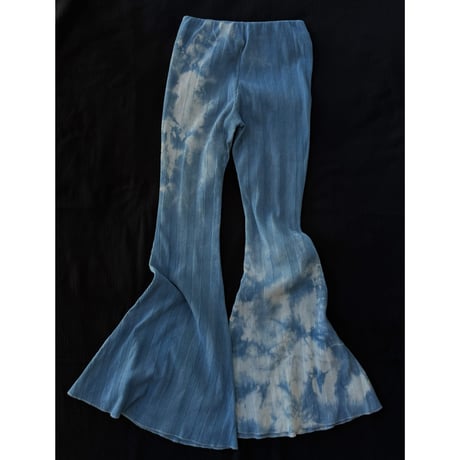 NO.103  RANDOM RIBS BELL PANTS  藍  -陰陽-【SIZE1】