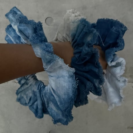 NO.90 LINEN CHOUCHOU 花霞/藍
