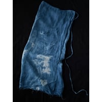 NO.98  LINEN GAUZE WRAP SKIRT  藍  濃い-静寂-