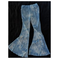NO.103  RANDOM RIBS BELL PANTS  藍  -花影-【SIZE0】