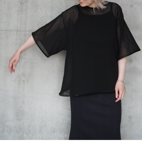 NO.66 COTTON TULE A-LINE TEE  -風円-