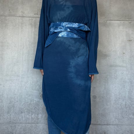 NO. 108 LINEN OBI   帯ベルト  藍