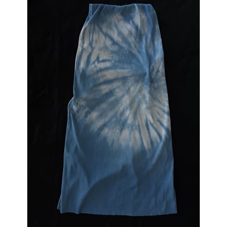 NO.75  RIB A-LINE MAXI SKIRT  藍  -魂-