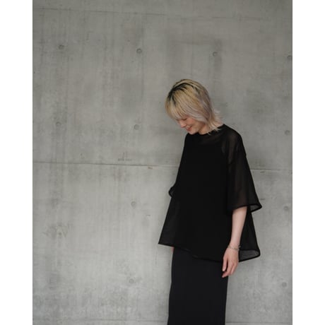 NO.66 COTTON TULE A-LINE TEE  -風円-