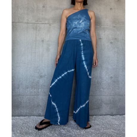 NO.  97 高島ちぢみ　SAMUE PANTS  藍  -魂-【SIZE0】