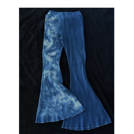 NO.103  RANDOM RIBS BELL PANTS  藍  -陰陽-【SIZE1】