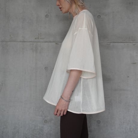NO.66 COTTON TULE A-LINE TEE  -風円-