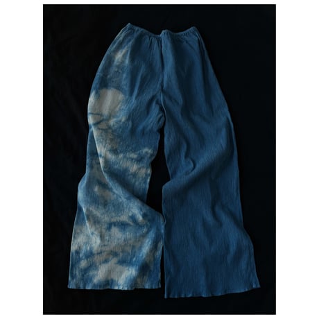 NO.97 高島ちぢみ　SAMUE PANTS  藍  -陰陽-【SIZE1】
