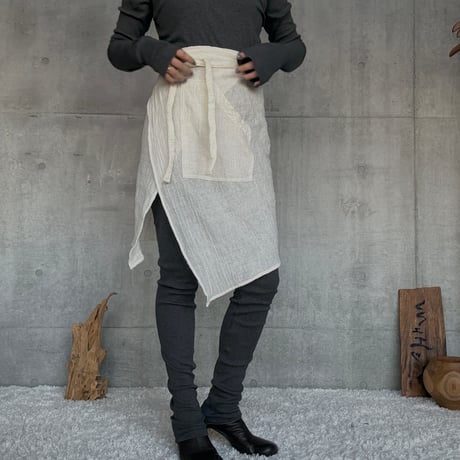 NO.84 WOOL SHEER 【MIDI】APRON