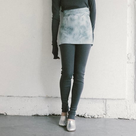 NO.86  COTTON SILK RIBBED SLIM PANTS  濃灰(無地)