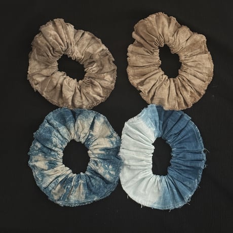 NO.90 LINEN CHOUCHOU 藍/珈琲