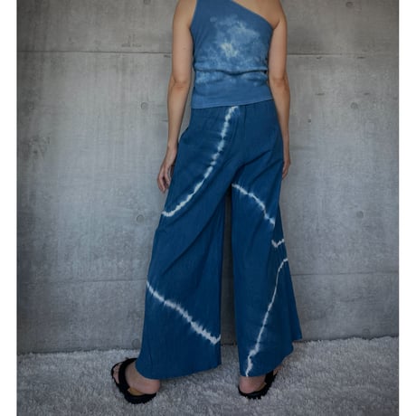 NO.  97 高島ちぢみ　SAMUE PANTS  藍  -魂-【SIZE0】