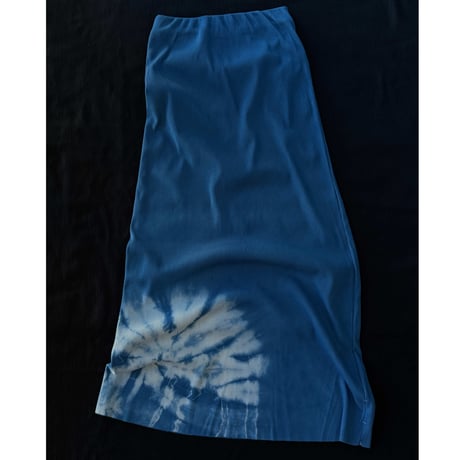 NO.75  RIB A-LINE MAXI SKIRT  藍  -魂-