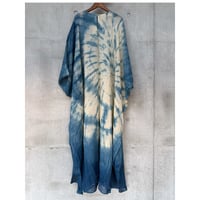 NO.64  RAMIE KAFTAN DRESS  藍  -魂-【SIZE1】
