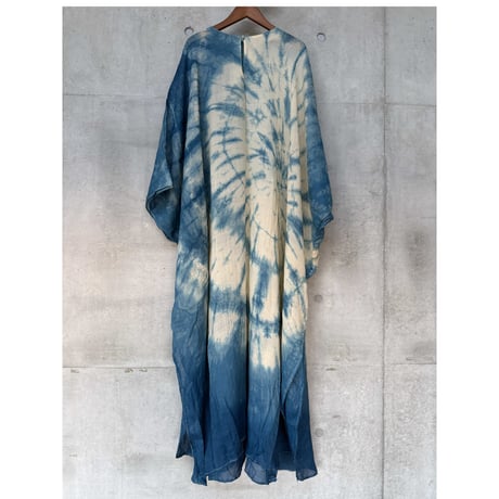 NO.64  RAMIE KAFTAN DRESS  藍  -魂-【SIZE1】